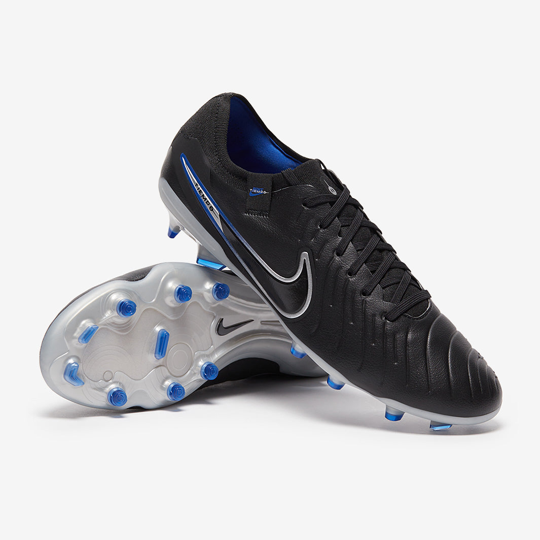 Nike Tiempo Legend X Pro FG - Black/Chrome/Hyper Royal - Mens Cleats