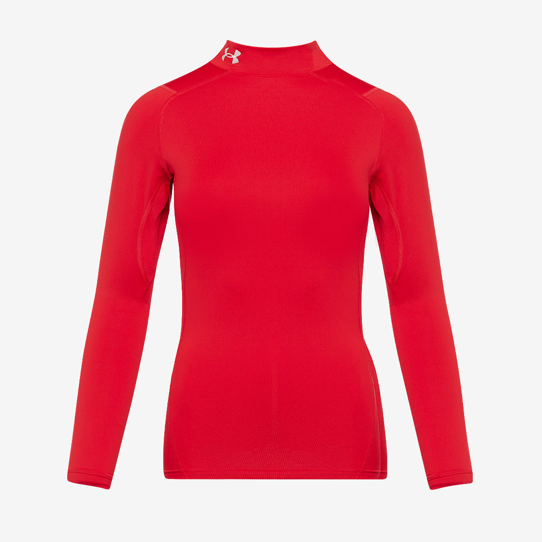 F.C.R.B UNDER LAYER MOCKNECK TOP＆TIGHTS Under Armour Cold Gear Armour Compression Mock - Red/White - Mens