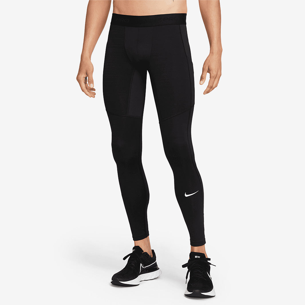 Nike Pro Warm Tights - Black/White - Mens Base Layer