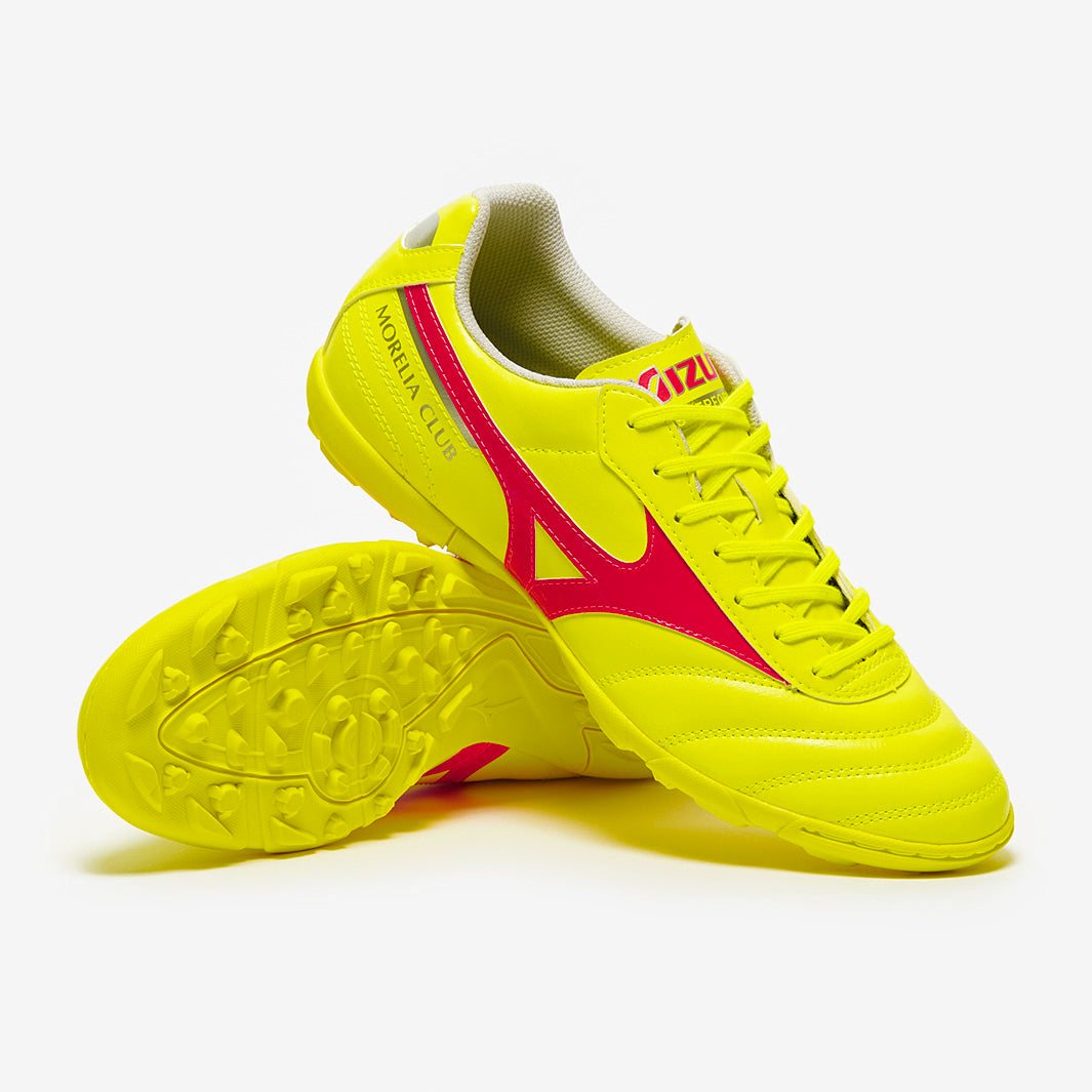 Mizuno Morelia II Club Turf - Safety Yellow/Fiery Coral/Galaxy