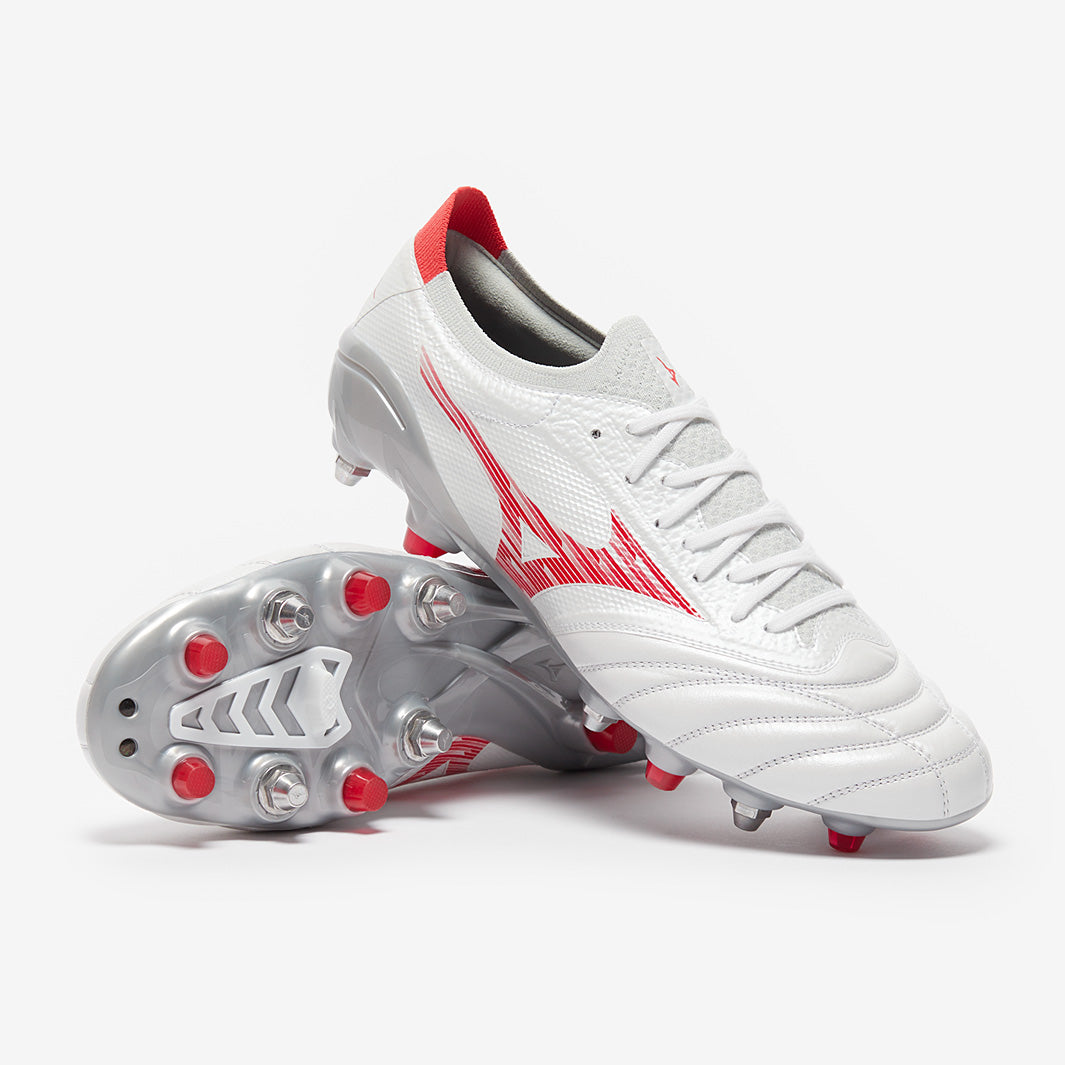 Mizuno Morelia Neo IV Beta Elite Mix Soft Ground - White/Radiant