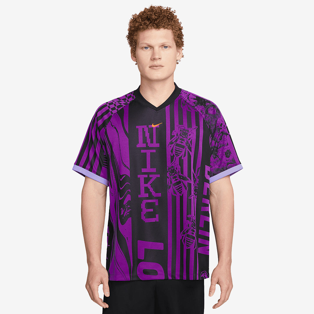 Nike サッカーシャツ Lサイズ パープル Nike Sportswear Culture of Football Dri-FIT SS Shirt - Black