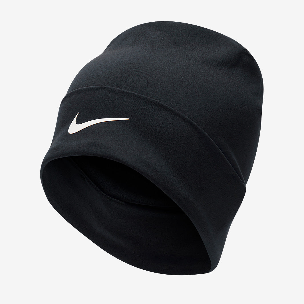 Nike Peak Standard Cuff Beanie - Black/White - Mens Football 