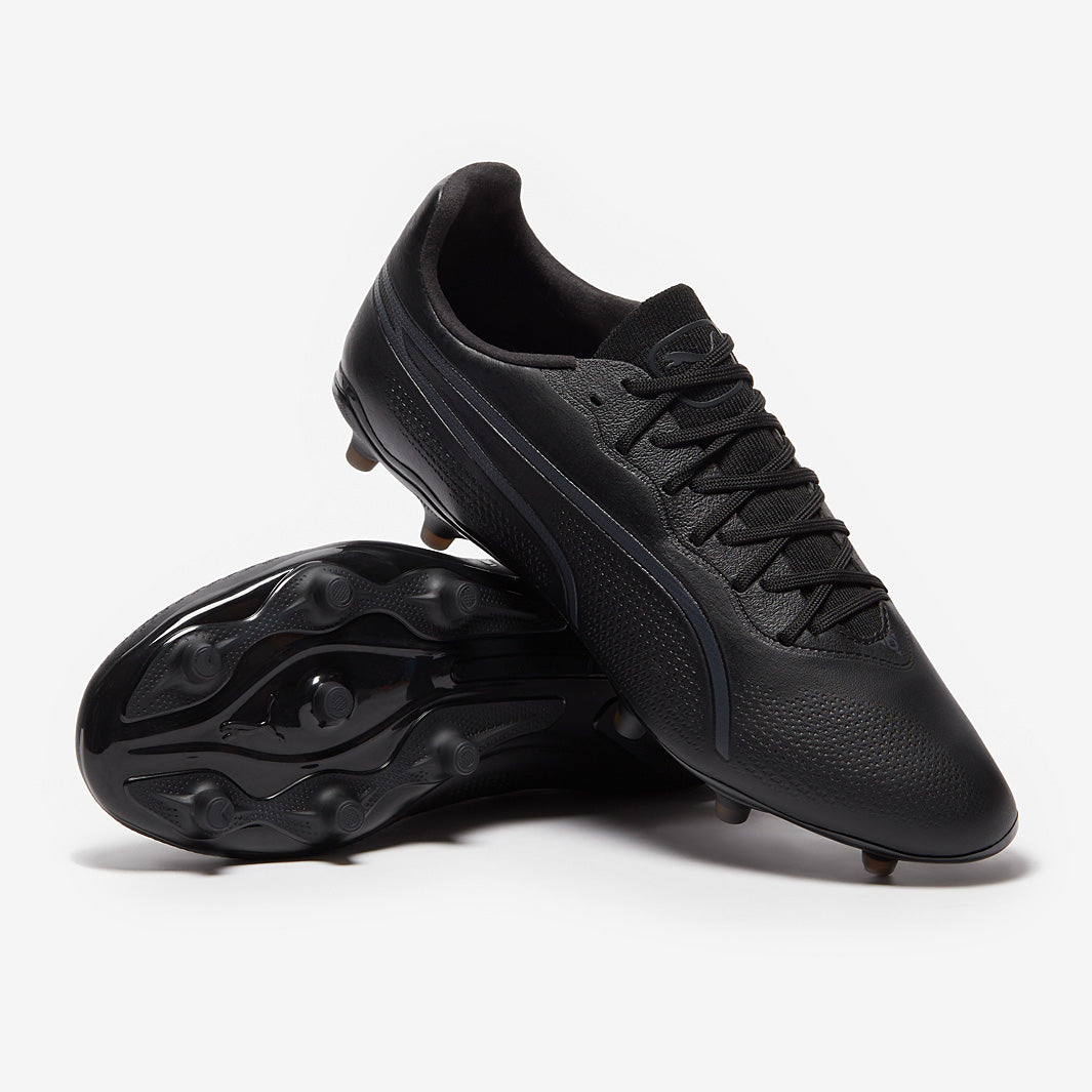 PUMA KING プロ ブラック シューズ Puma King Pro Firm Ground/Artificial Grass - Black/Asphalt - Adult
