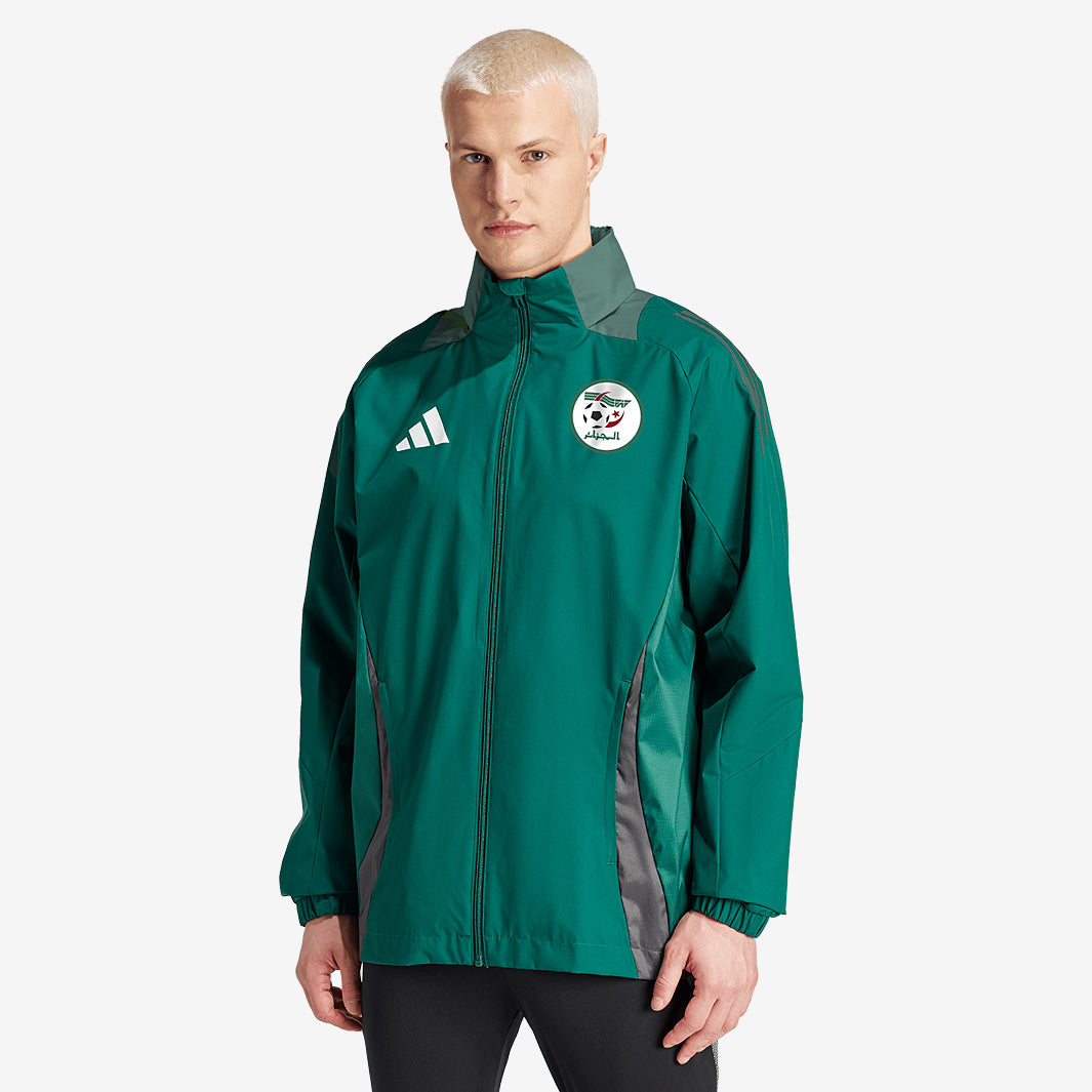 adidas Algeria 2024 Away Jacket - Team Dark Green - Mens Replica
