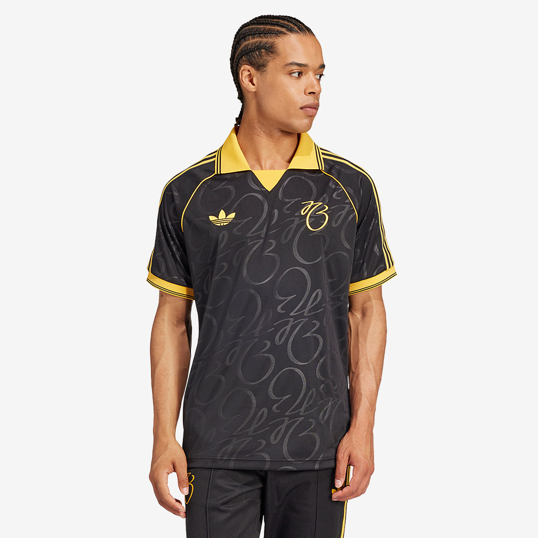 adidas 黒/黄色 ストライプシャツ　Jude Bellingham adidas Jude Bellingham Shirt - Black - Mens Clothing
