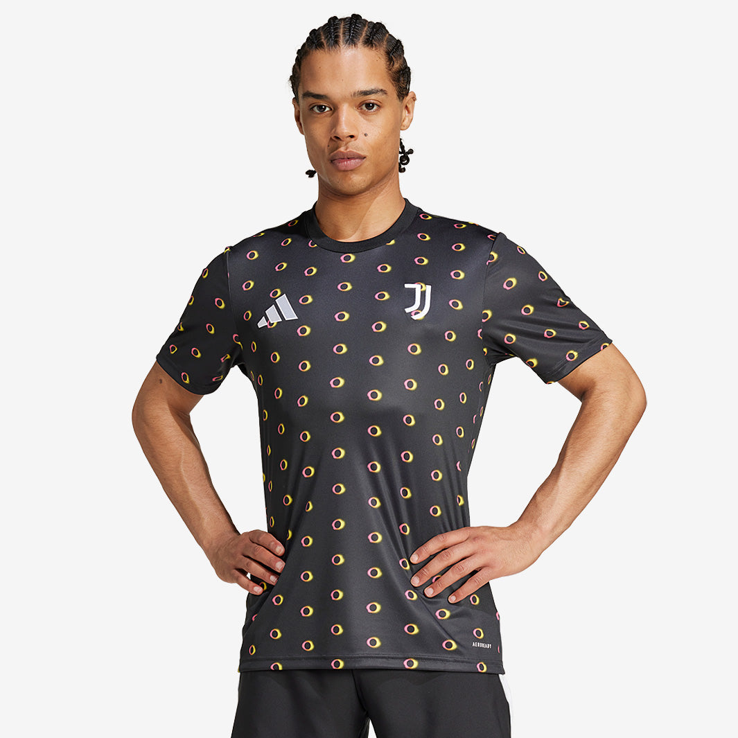 adidas Juventus 24/25 Pre-Match Shirt - Black - Mens Replica