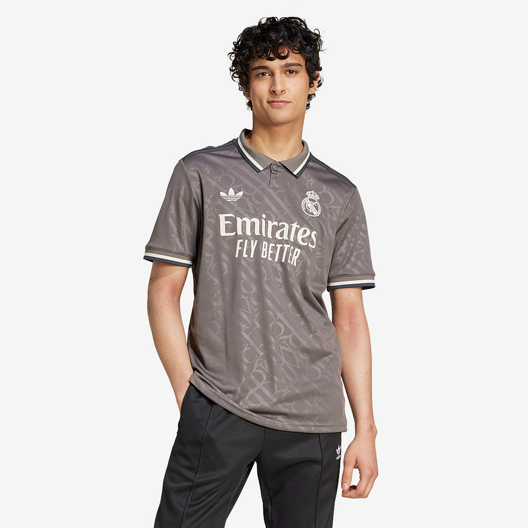 adidas Real Madrid シャツ 2XL グレー adidas Originals Real Madrid Third Shirt - Charcoal - Mens Replica