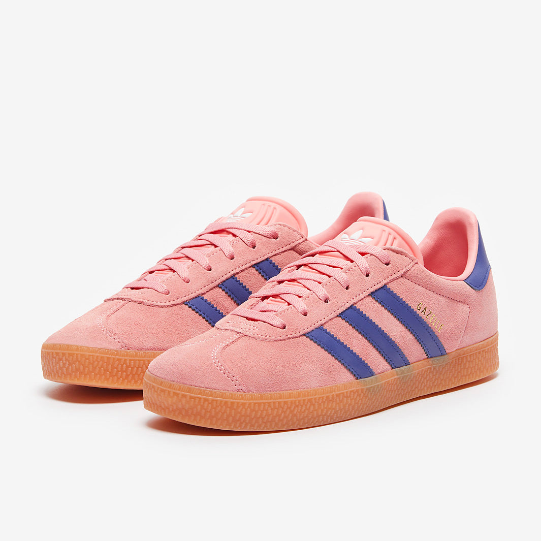 adidas Originals Older Kids Gazelle (GS) - Semi Pink Spark/Lucid Blue -  Trainers