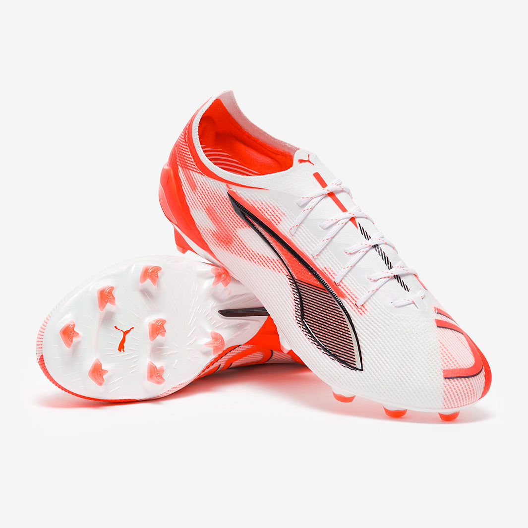 Puma Ultra 5 Ultimate FG - Puma White/Puma Black/Glowing Red