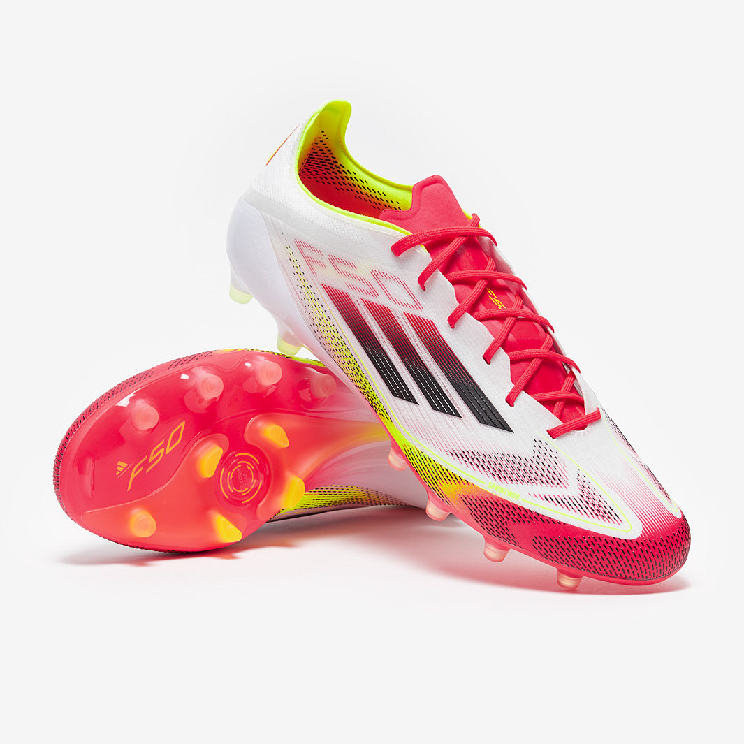 adidas F50 Elite Artificial Grass - White/Black/Solar Yellow