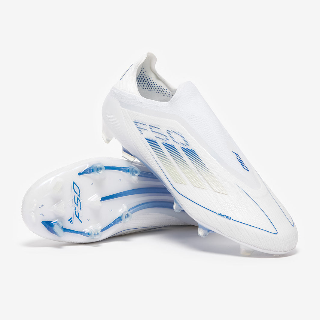 アディダス F50 Elite Laceless FG adidas F50 Elite Laceless Firm Ground - White/Pearl Met./White