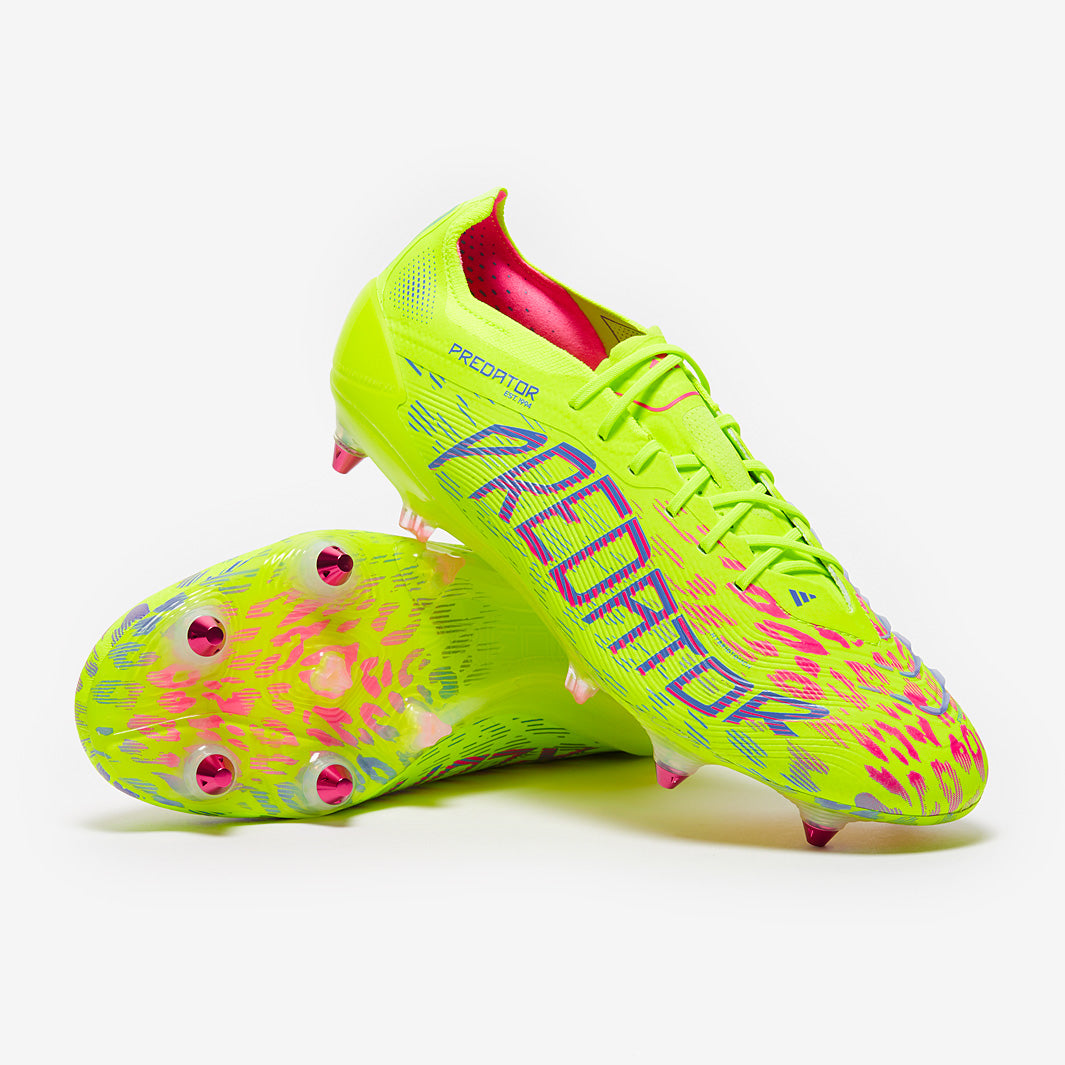adidas Predator Elite Soft Ground - Lucid Lemon/Lucid Pink/Blue