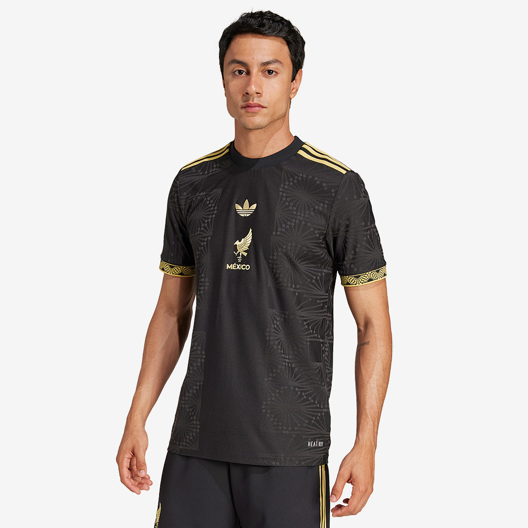 adidas Originals Mexico 2025 Gold Shirt - Black