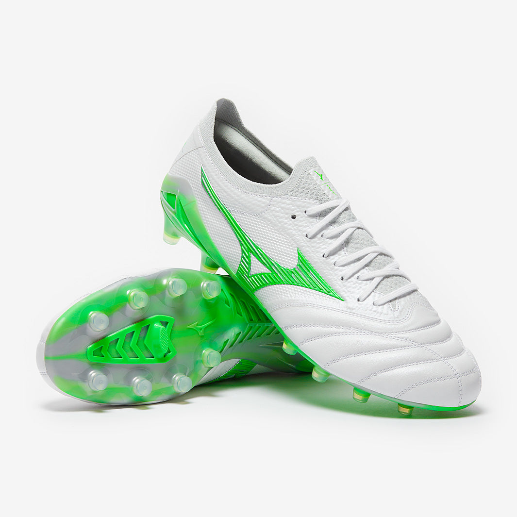 Mizuno Morelia Neo IV Beta Made in Japan FG - White/Neon Green