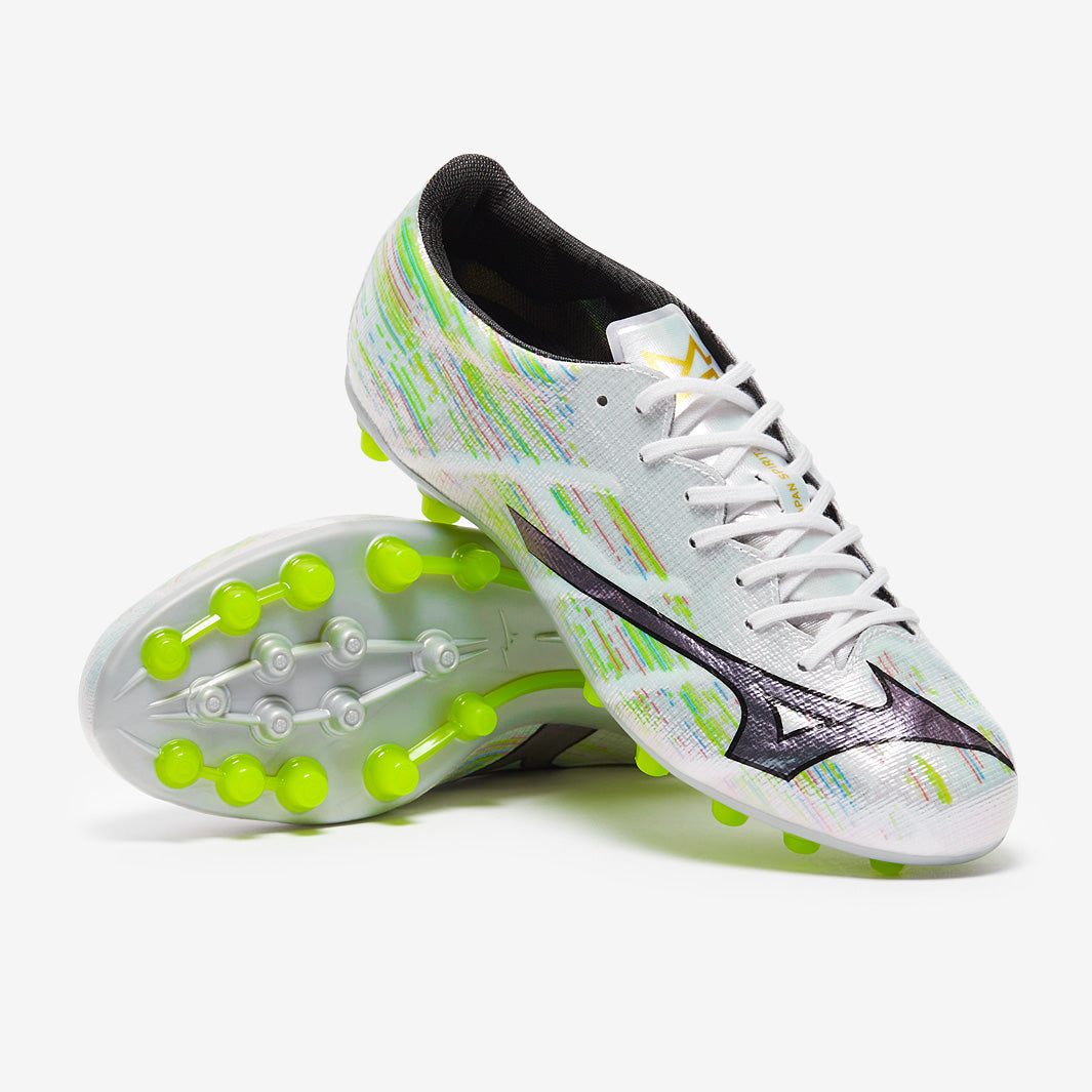 Mizuno Alpha II Elite Made in Japan AG - White/Silver Iridiscent