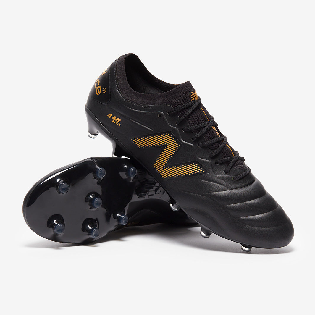 New Balance / 442 ELITE FG V2 / 新品 New Balance 442 V2 Elite Firm Ground - Black/Metallic Gold - Adult