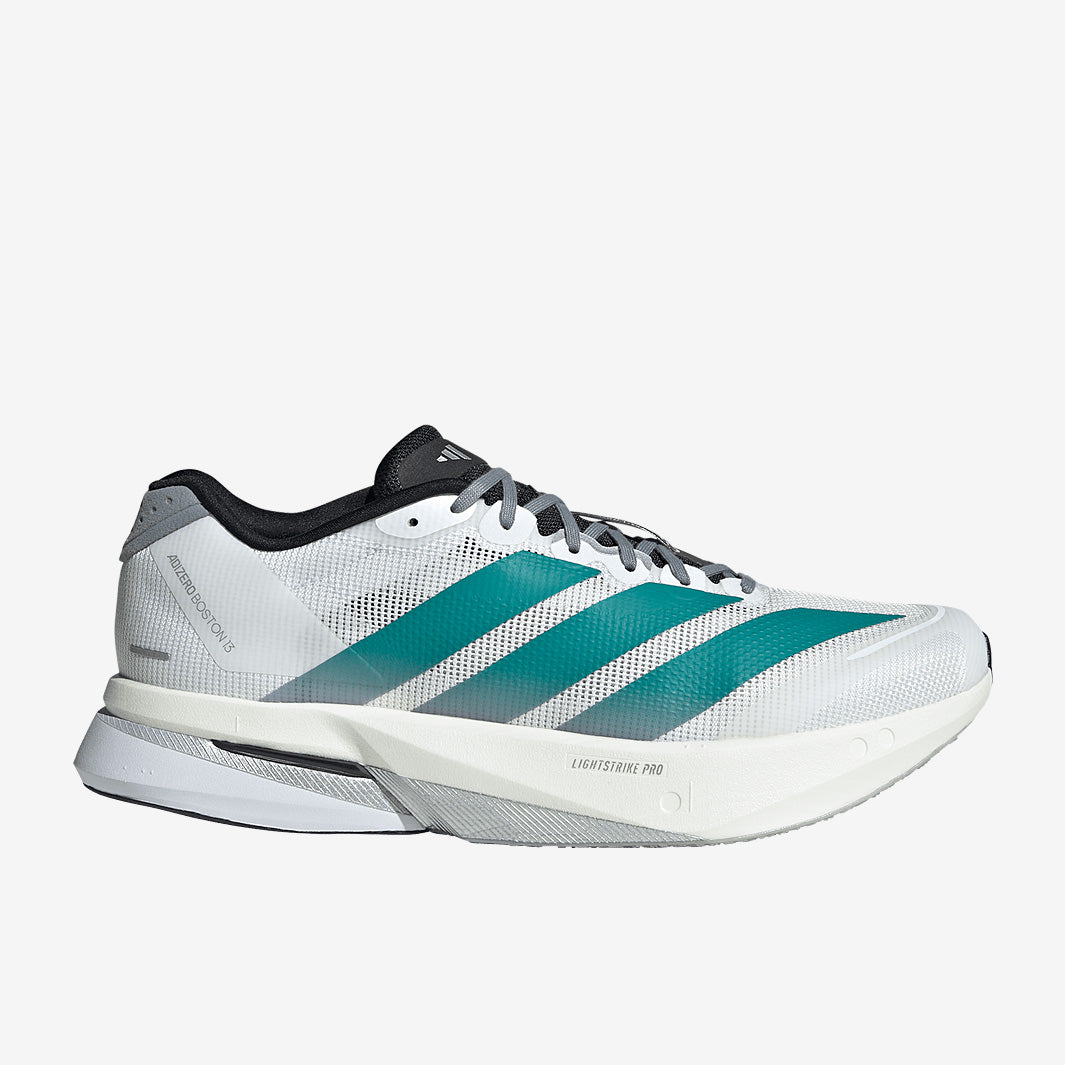 adidas adizero Boston 13 - FTWR White/Pure Teal/Grey