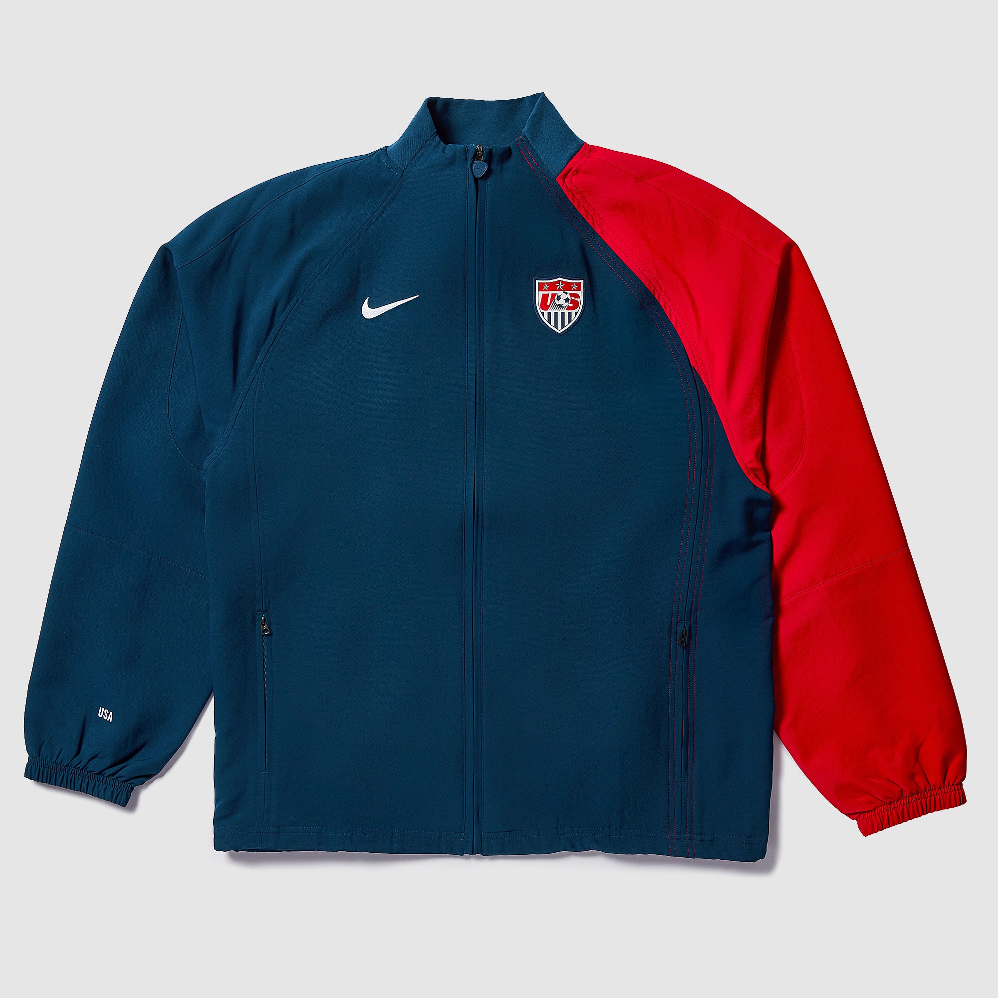 Nike USA 2004 Re-Issue Track Jacket - Coastal Blue/University Red