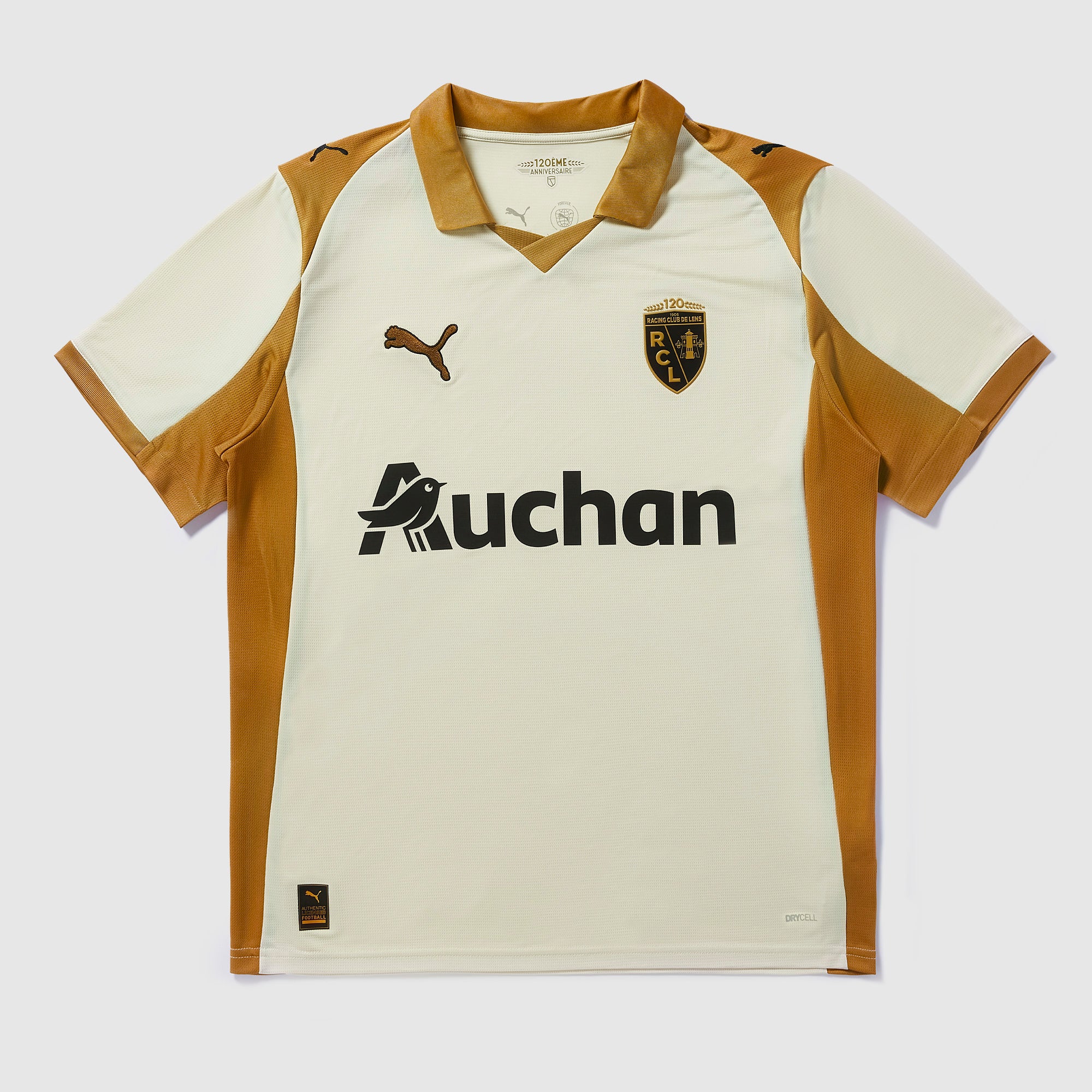 Puma RC Lens 25/26 Third Shirt - Alpine Snow/Matte Gold - Mens Replica