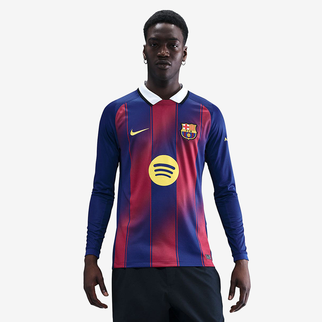 Nike FC Barcelona シャツ Lサイズ Nike FC Barcelona 25/26 Dri-FIT Stadium Home LS Shirt - Deep Royal