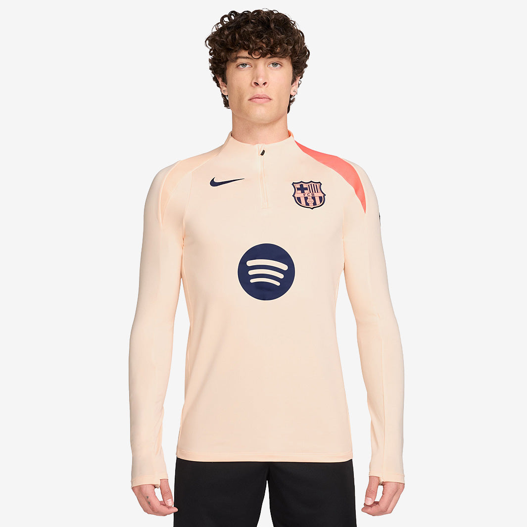 Nike FC Barcelona トレーニングウェア　ウォームアップシャツ　M Nike FC Barcelona 25/26 Dri-FIT Strike Third Drill Top - Crimson