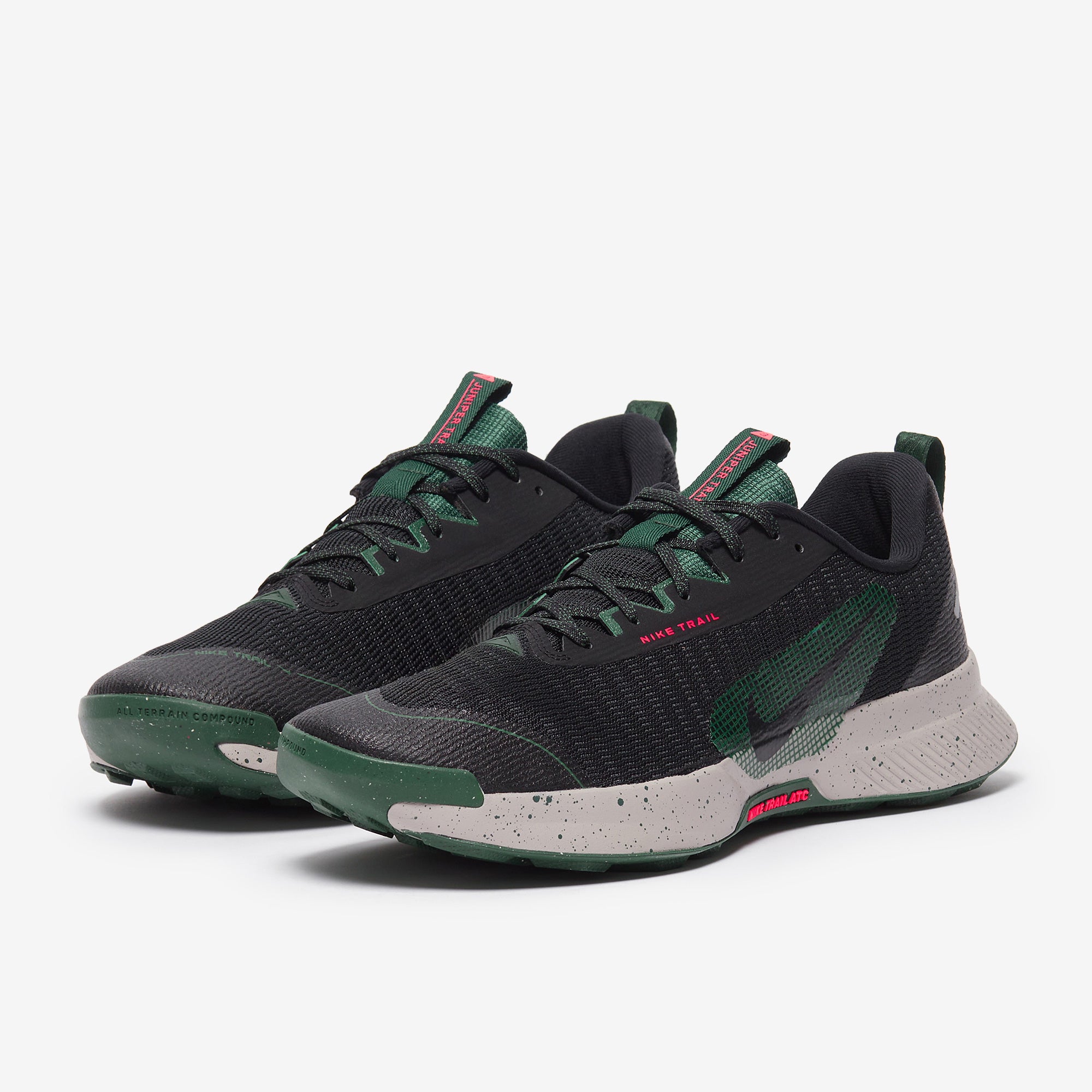 Nike Juniper Trail 3 - Black/Black/Fir/Bright Crimson - Mens  display picture 3