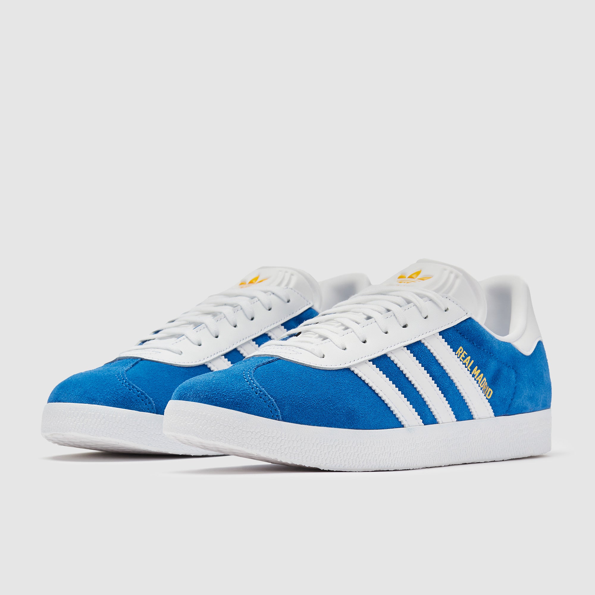 adidas gazelle silver green womens adidas Originals Gazelle x Real Madrid - Bluebird/Ftwr White/Crew Yellow