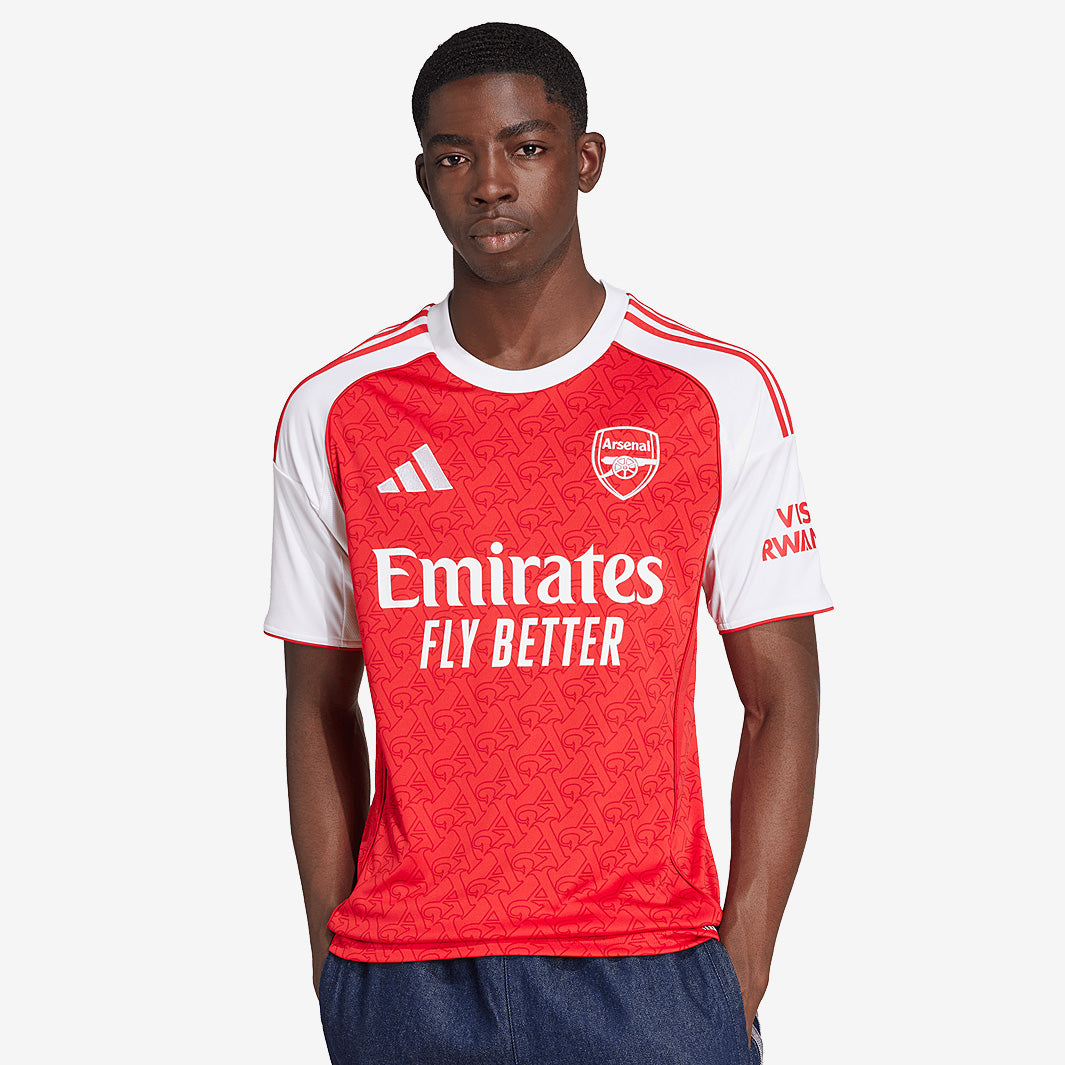 adidas Arsenal 25/26 Home Shirt - Better Scarlet/White - Mens Replica