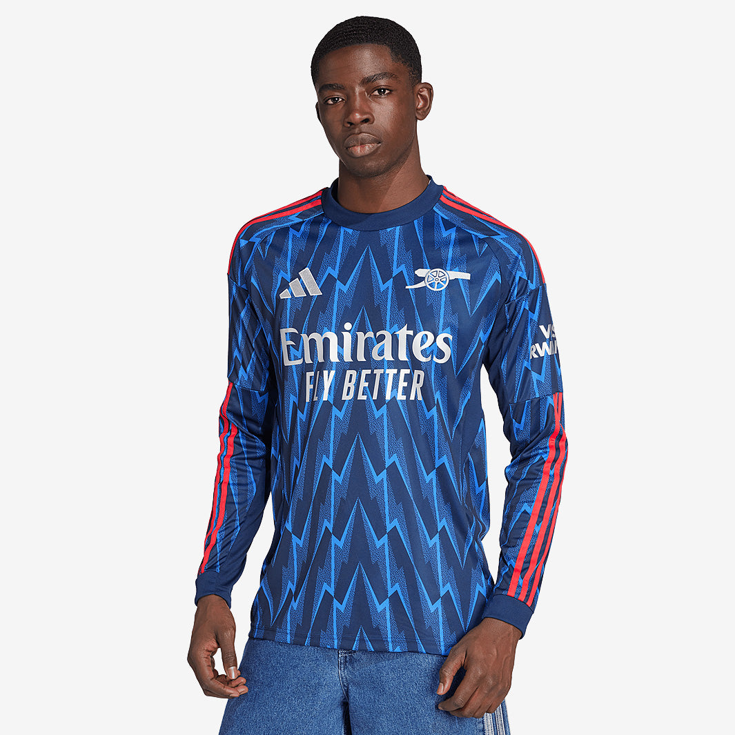 adidas Arsenal 25/26 LS Away Shirt - Night Indigo/Grey Two - Mens