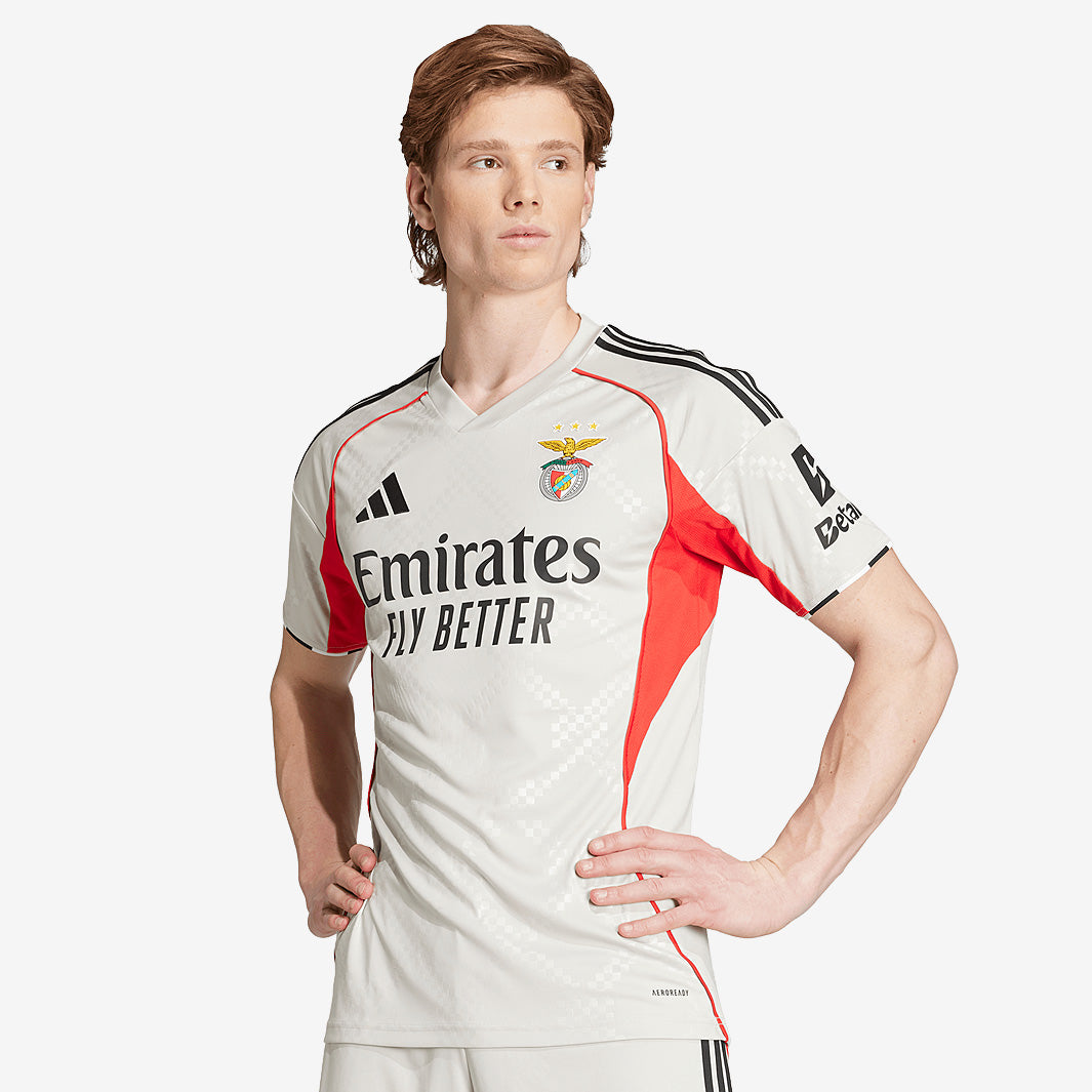 adidas Benfica 25/26 Away Shirt - Wonder Alumina - Mens Replica