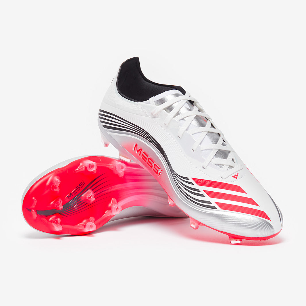 adidas F50 Pro Firm Ground x Messi - Ftwr White/Lucid Red/Silver