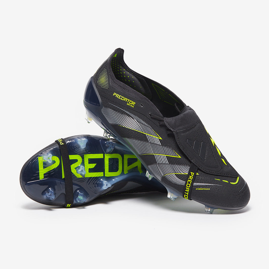 adidas Predator Elite Tongue Firm Ground - Core Black/Carbon/Lucid Lemon