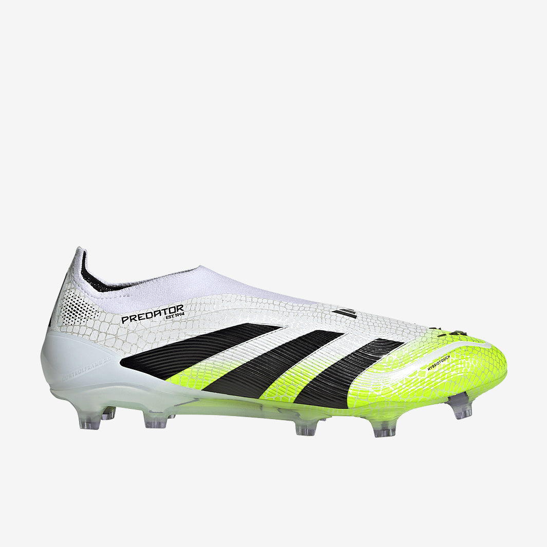 adidas Predator Elite Laceless Firm Ground - Ftwr White/Core Black/Lucid  Lemon