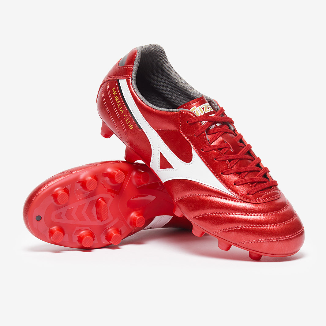 Mizuno Morelia 40th サッカーシューズ レッド Mizuno Morelia II Club Firm Ground - Morelia 40th Red/White/Black