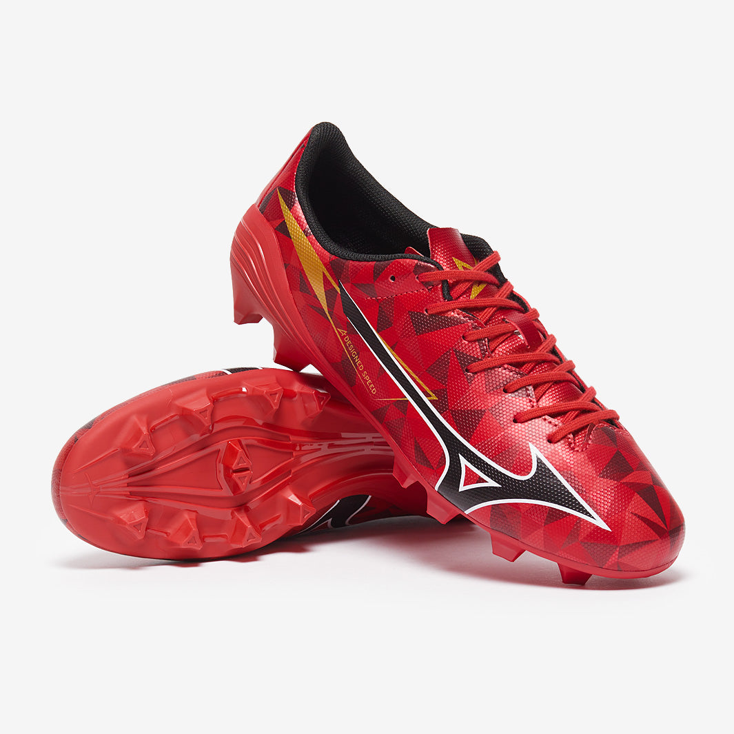 Mizuno Alpha II ELETE AS 24cm 赤 Mizuno Alpha II Select Firm Ground - Morelia 40th Red/Black/Gold