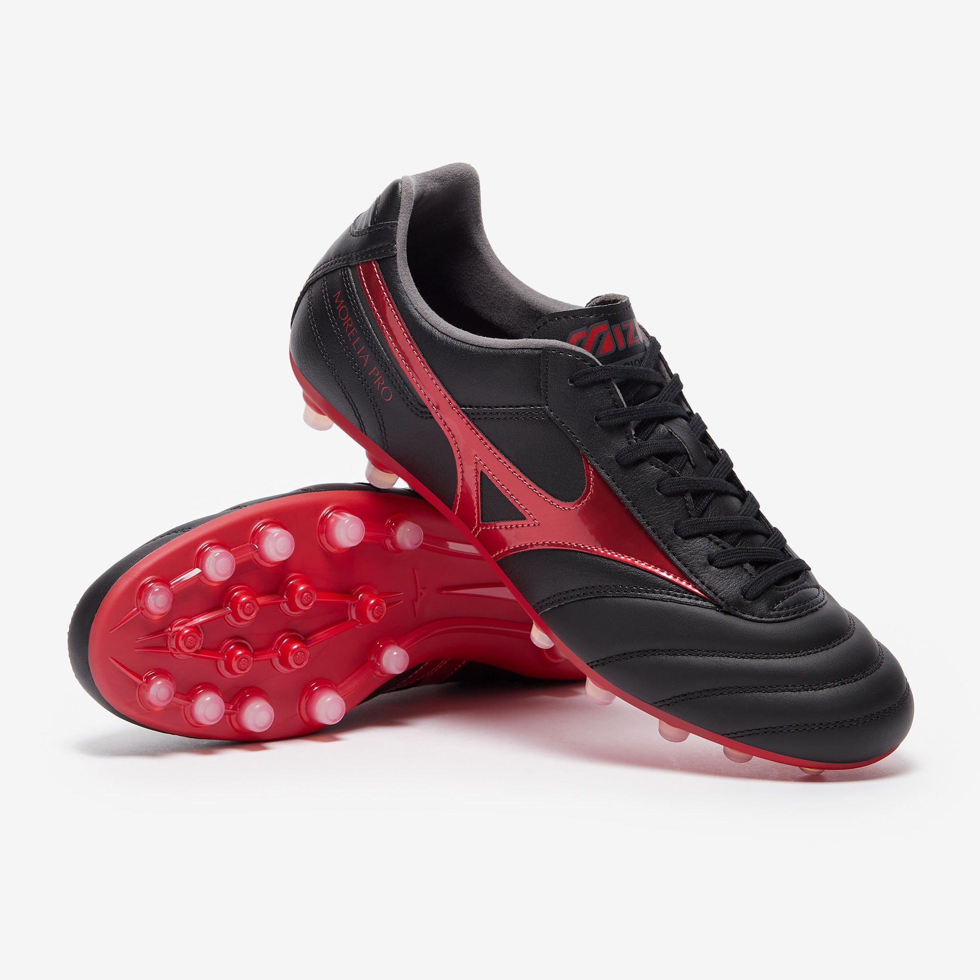 Mizuno Morelia 2Pro AG サッカーシューズ ブラック/レッド Mizuno Morelia II Pro Artifical Grass - Black/Morelia 40th Red