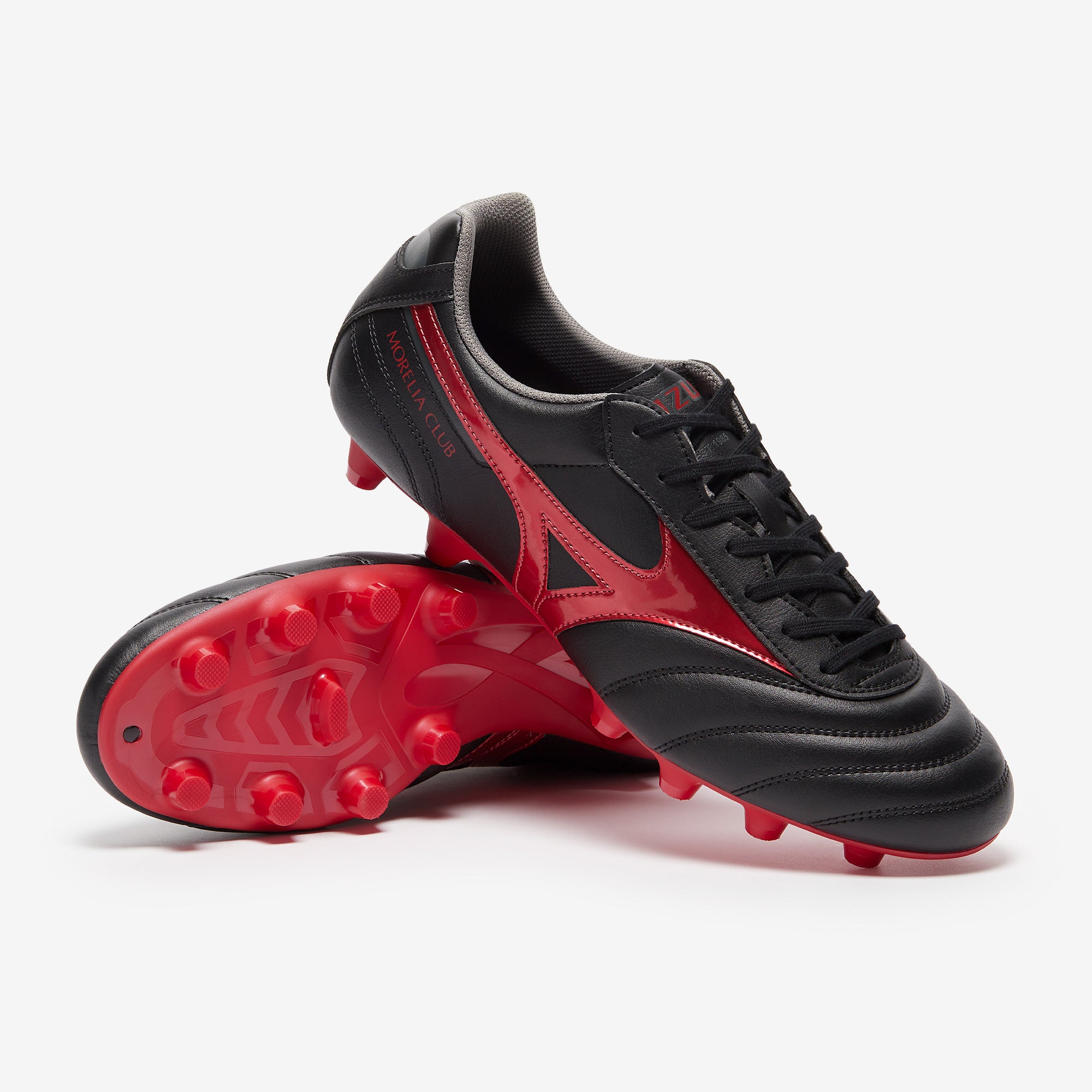 Mizuno Morelia II Club Firm Ground - Black/Morelia 40th Red/Black