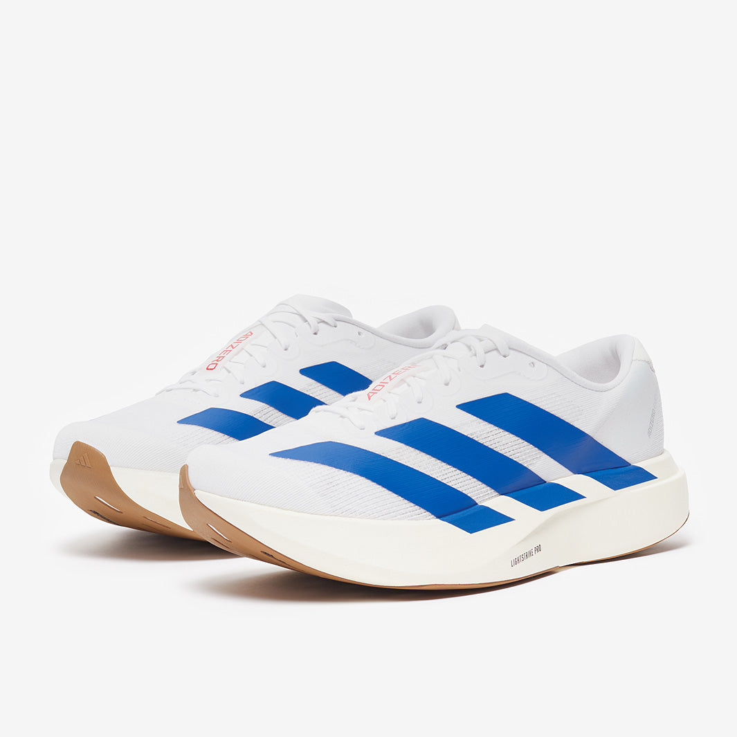 adidas adizero Evo SL - Ftwr White/Team Royal Blue/Pure Ruby - Mens Shoes