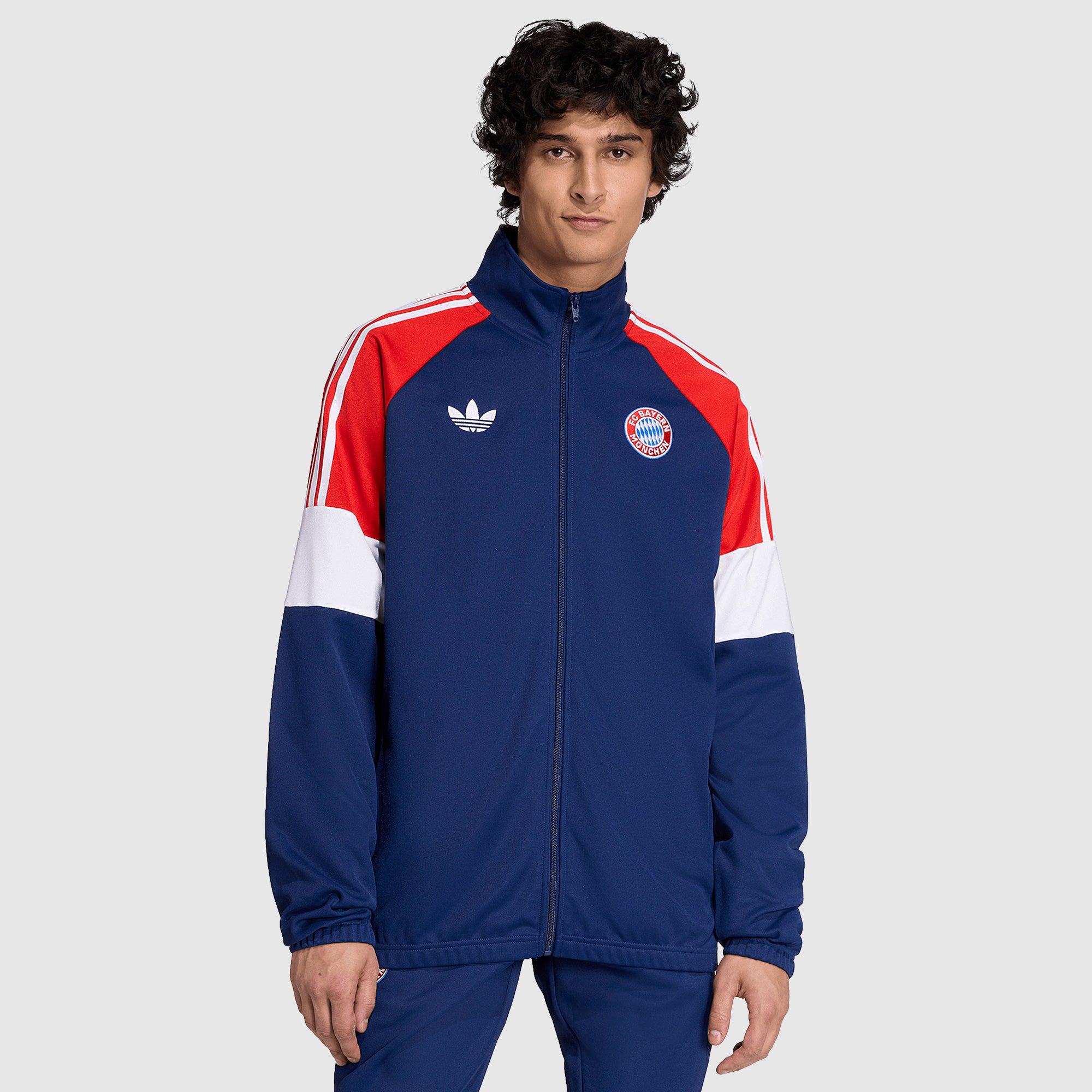 FC Bayern München adidas ジャージ adidas Bayern Munich 25/26 Lifestyler Track Top - Dark Blue/Red