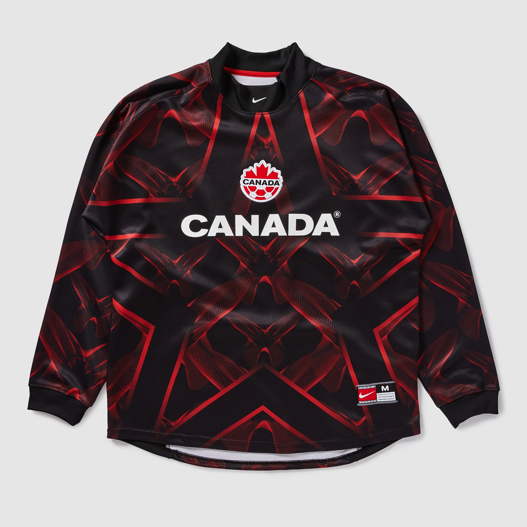 Nike Canada 2025 LS Goalkeeper Shirt - Black/Sport Red/White 