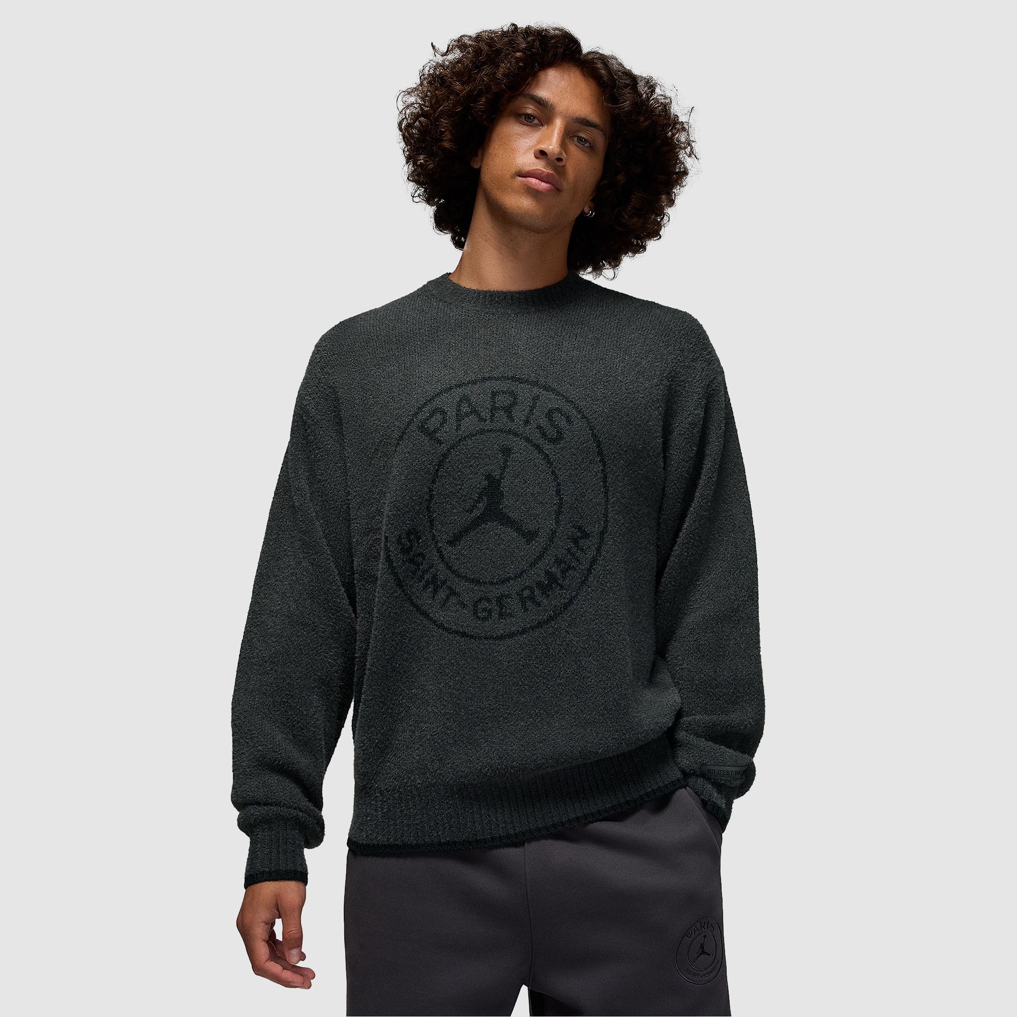 Jordan x PSG Knit Sweater - Anthracite/Black - Tops - Mens Replica