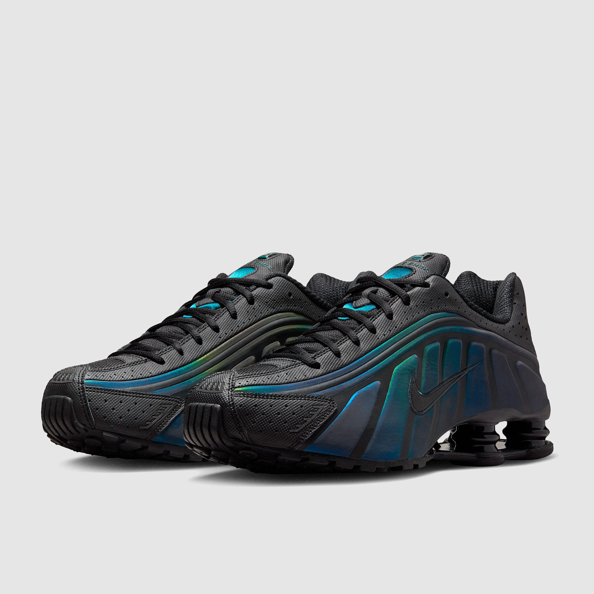 Nike Shox R4 トレーニングシューズ 黒/青 Nike Sportswear Shox R4 SE - Black/Seaweed/Lt Lemon Twist