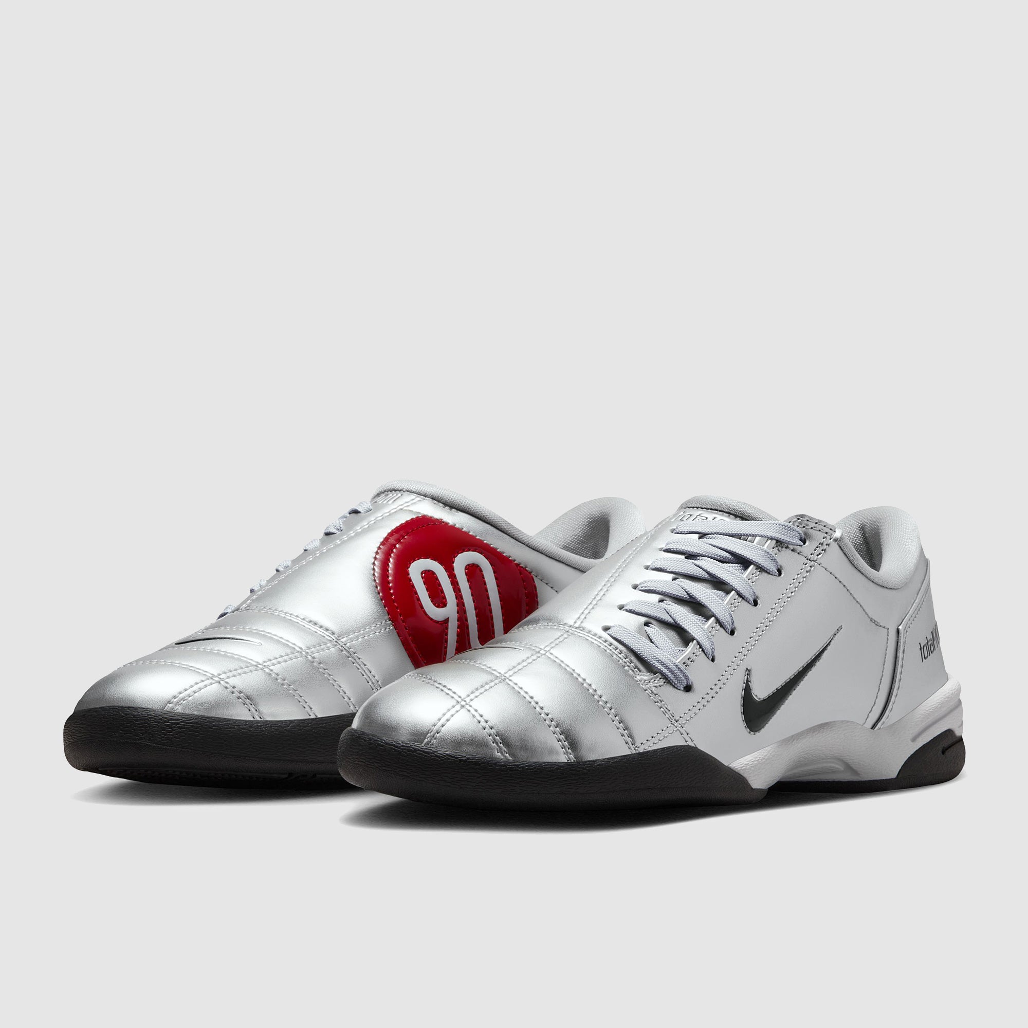 Nike Sportswear Womens T-90 -Metallic Silver/Black/University Red