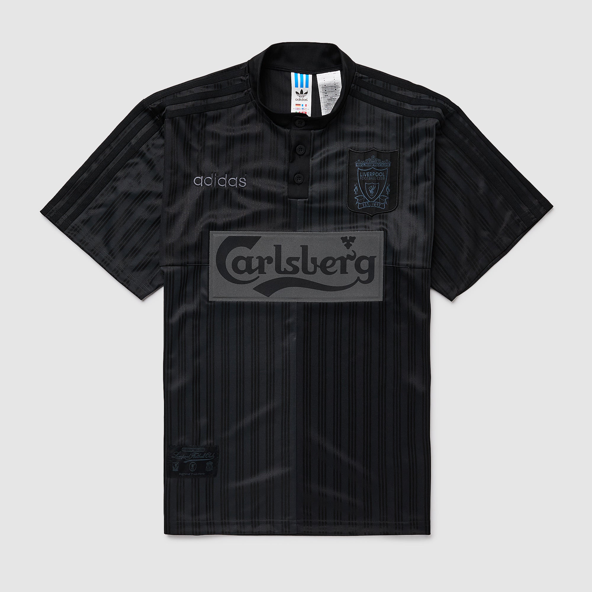 adidas Originals Liverpool 1995 Shirt - Black/Carbon - Mens Replica adidas Originals Liverpool 1995 Shirt - Black/Carbon - Mens Replica