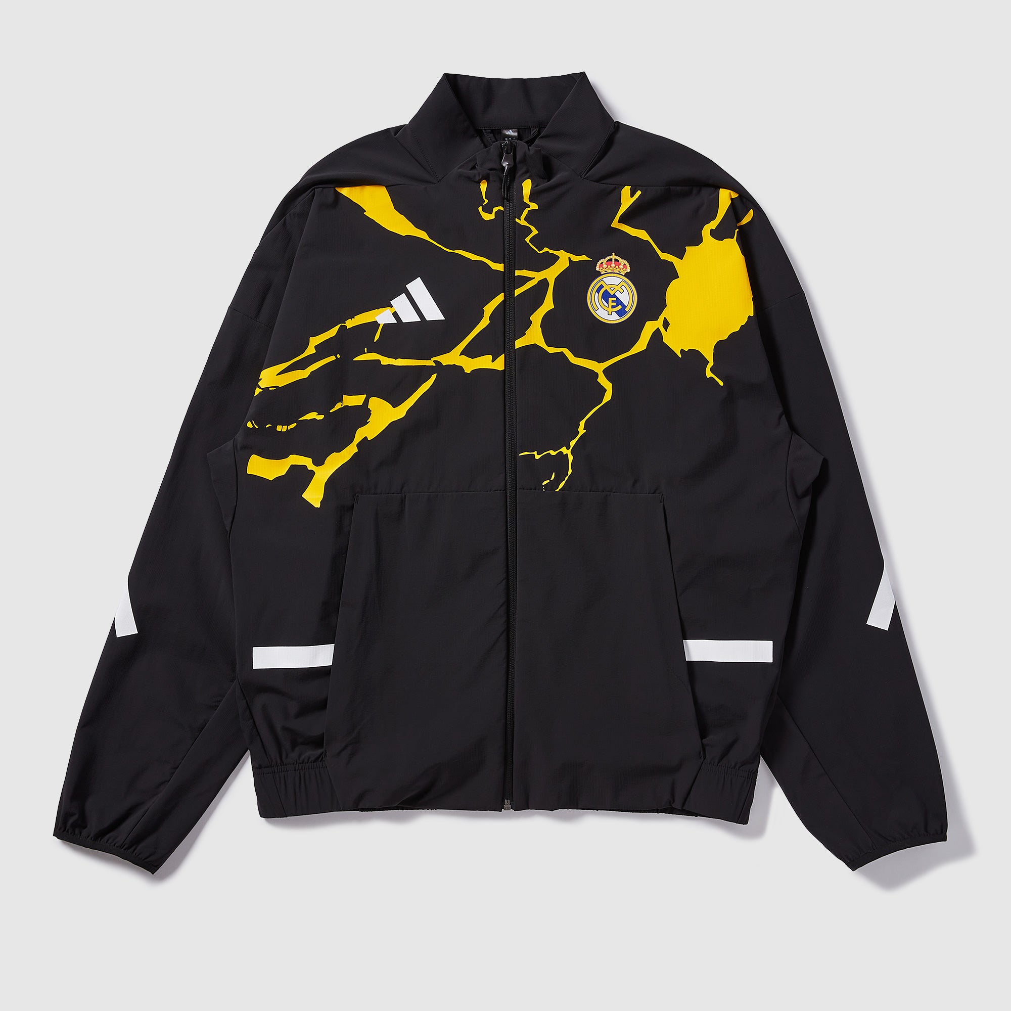 adidas Real Madrid 25/26 x Marvel Anthem Jacket - Black - Mens Replica