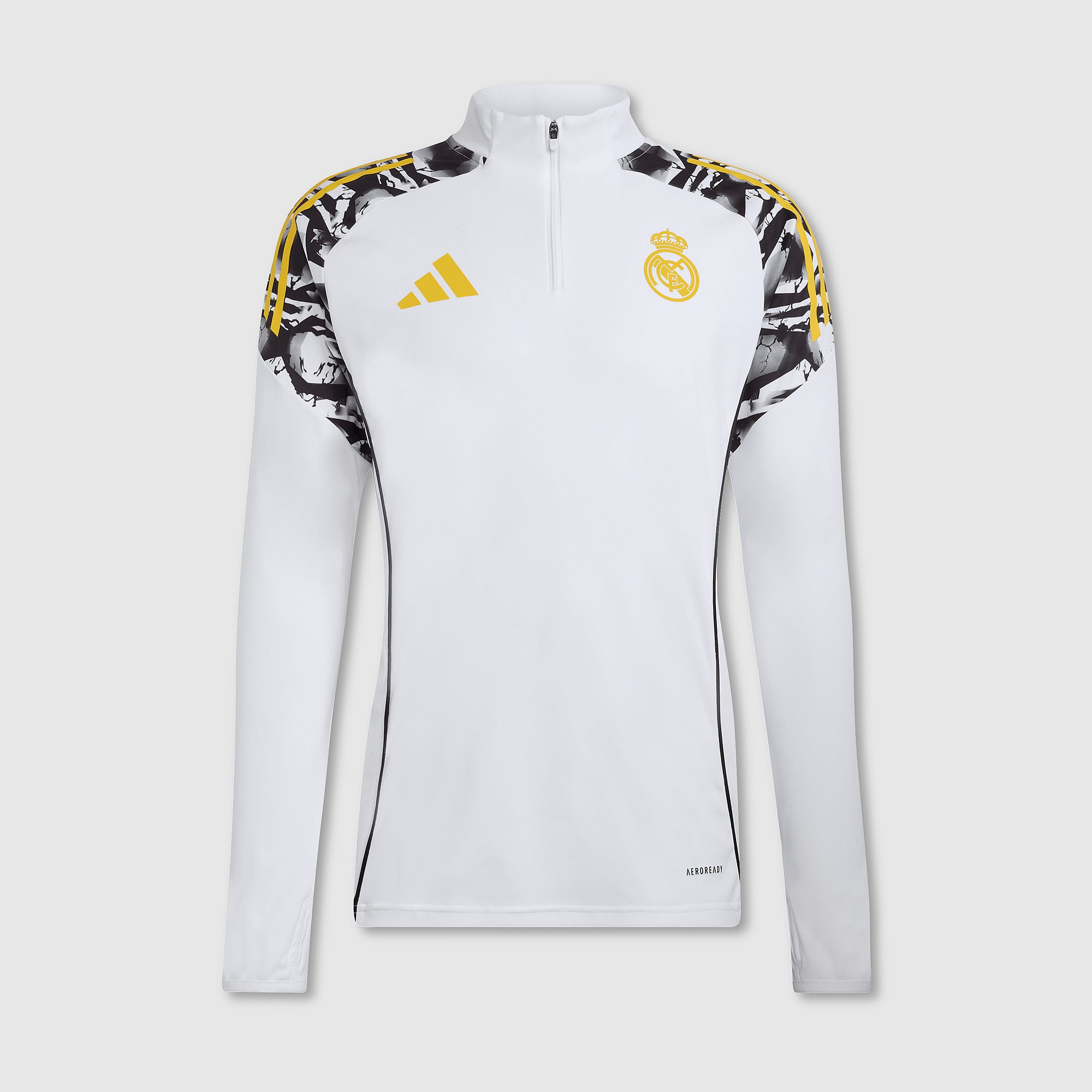 adidas Real Madrid 25/26 x Marvel Drill Top - White/Bold Gold