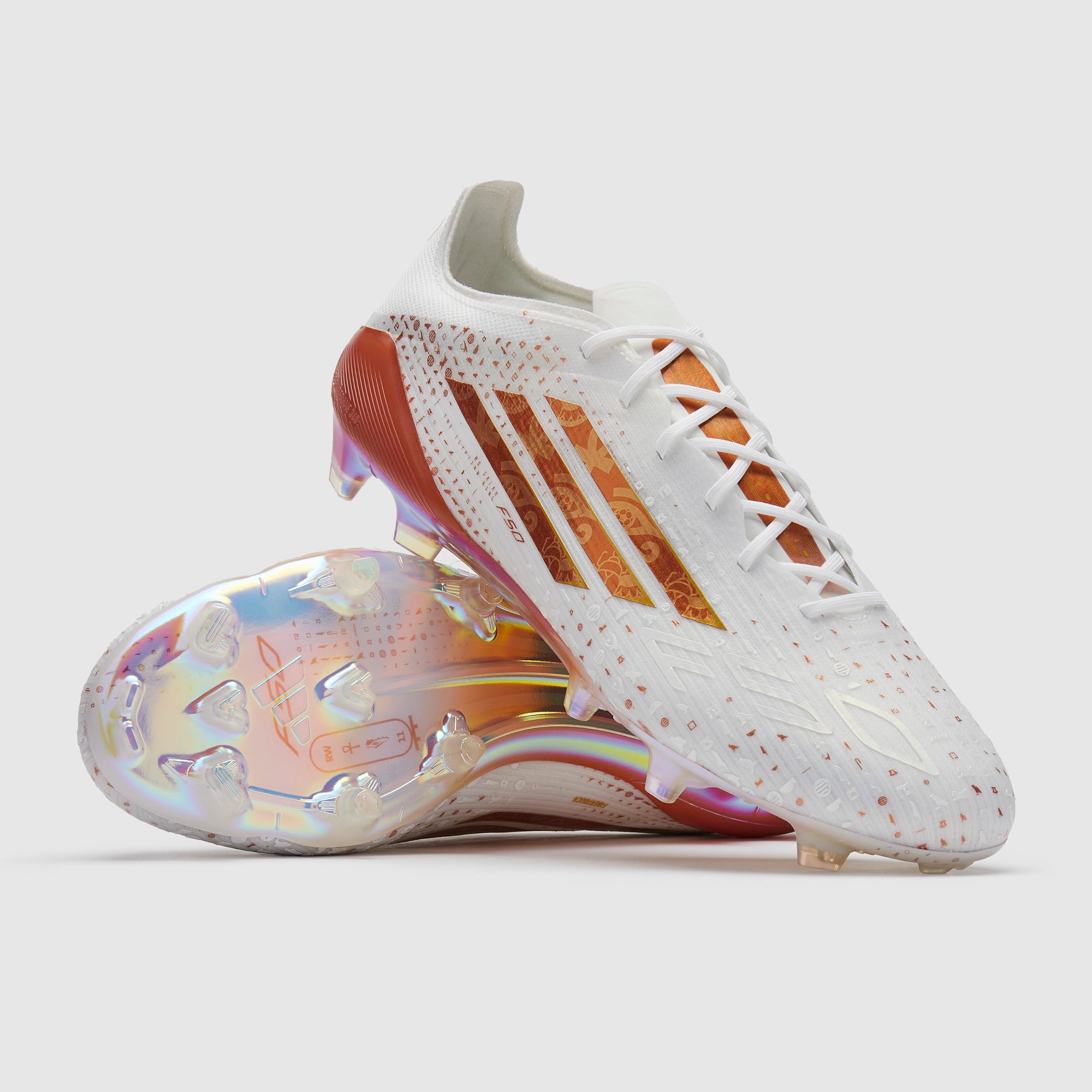 adidas F50 Elite x Salah Firm Ground - Ftwr White/Golden Beige