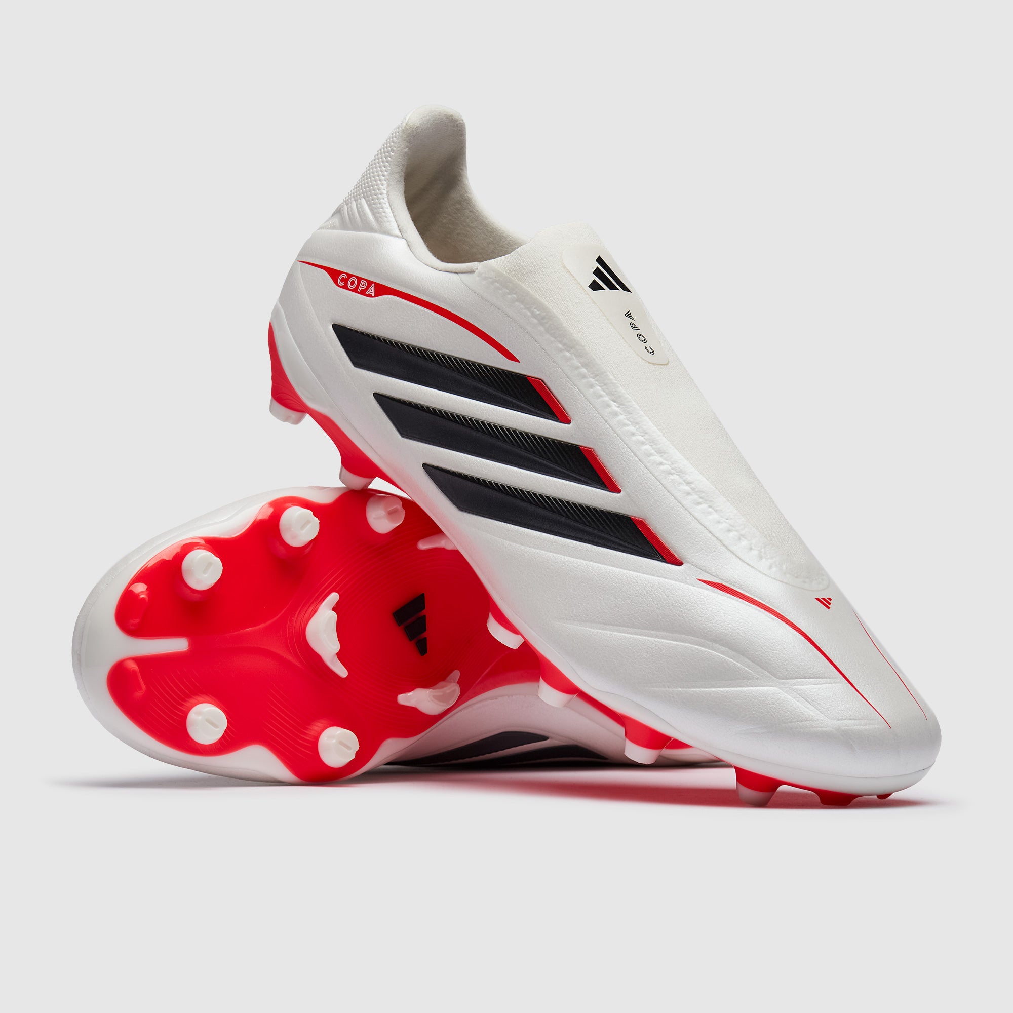 adidas Copa Pure IV League Laceless Firm Ground - Zero Met./Core  Black/Lucid Red