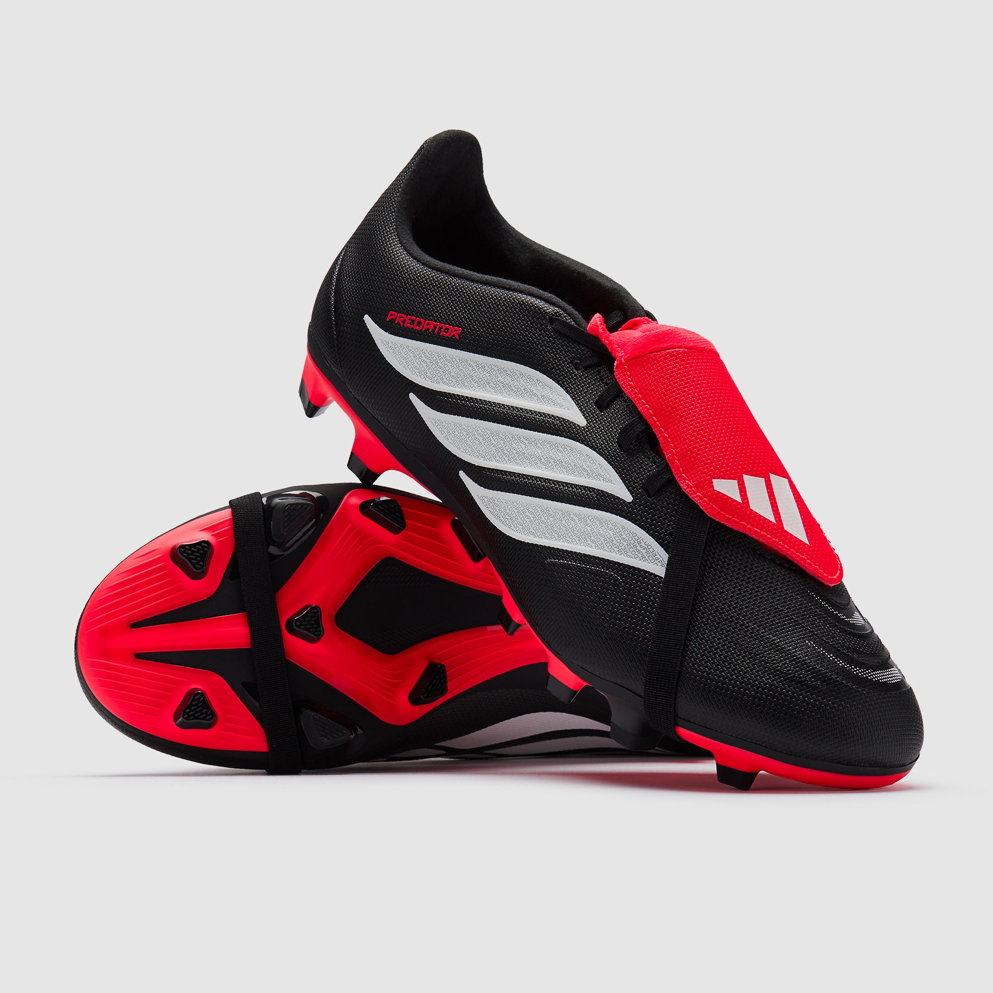 adidas Predator シューズ 27.5ブラック/レッド adidas Predator Club Tongue Firm Ground/Mixed Ground - Core Black